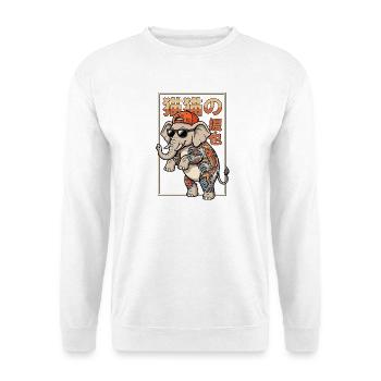 Japanischer Shibuya Harajuku Elefant - Unisex Pullover - Weiß - Vorne