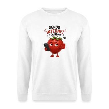 Erdbeere Internet-Auszeit Cartoon - Unisex Pullover - Weiß - Vorne