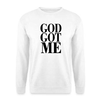 Typographie Tee de Dieu Me Fait Audace. - Sweat-shirt Unisexe - blanc - Devant