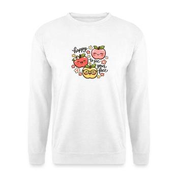Kawaii Apple Trio Cheer - Unisex Sweatshirt - white - Front