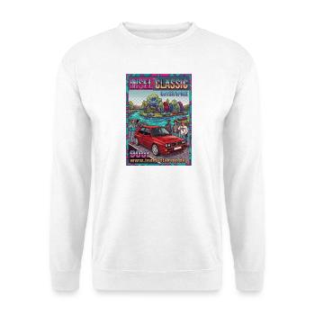 Insel Classic 90er Car Szene Uhyst Spree Lausitz - Unisex Pullover - Weiß - Vorne