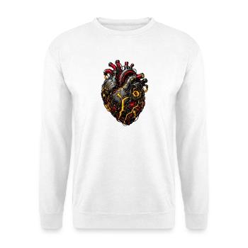 Machine Heart Neon Tube Design - Unisex Sweatshirt - white - Front