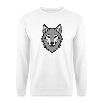Gray Wolf Head Wilderness Nature Animal - Unisex Sweatshirt - white - Front