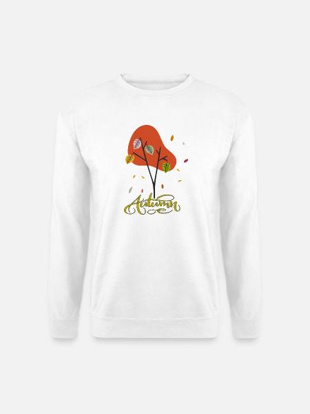 Herbstbaum mit farbenfrohen Blättern - Unisex Pullover - Weiß
