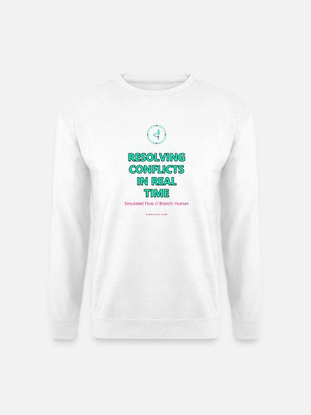 Resolving Conflicts In Real Time · helle Kleidung - Unisex Pullover - Weiß