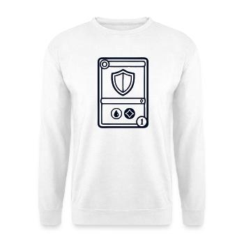 TCG Schild Sammelkarte Logo - Unisex Pullover - Weiß - Vorne - Alina (178cm) & Michal (187cm)