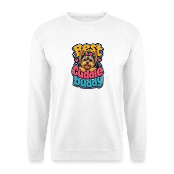 Yorkshire Terrier - Unisex Pullover - Weiß - Vorne - Alina (178cm) & Michal (187cm)