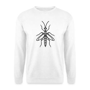 Stick-Insekt - Unisex Pullover - Weiß - Vorne - Alina (178cm) & Michal (187cm)