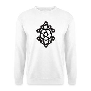 Radfahren Fahrrad Sport Radfahren Radfahrer - Unisex Pullover - Weiß - Vorne - Alina (178cm) & Michal (187cm)