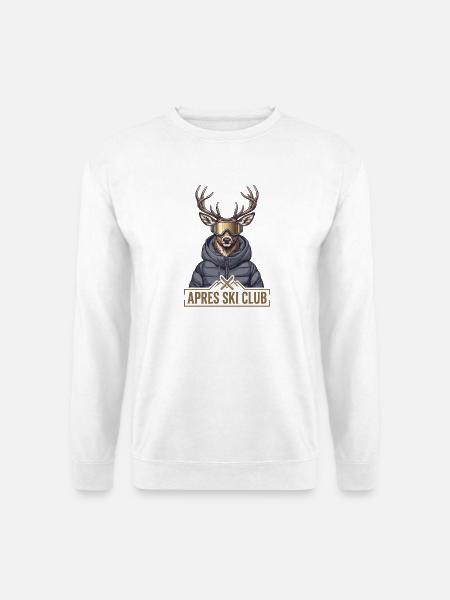 Apres Ski Hirsch  - Unisex Pullover - Weiß