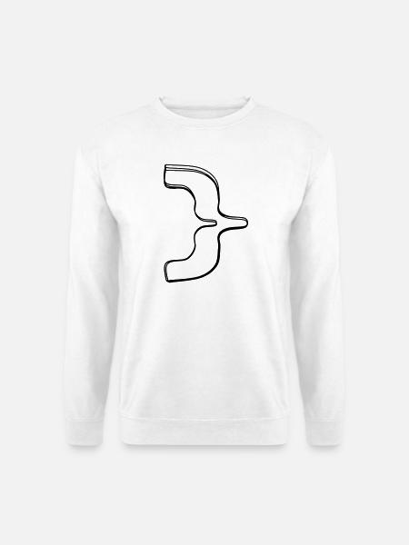 Geschweifte Klammer handgezeichnet - Unisex Pullover - Weiß