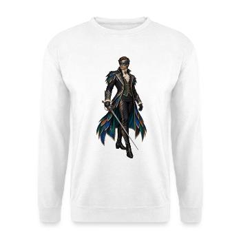 Federklingen-Marschall Fantasielook - Unisex Pullover - Weiß - Vorne - Alina (178cm) & Michal (187cm)