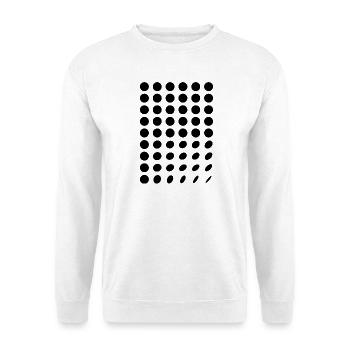 Dots-Muster - Unisex Pullover - Weiß - Vorne - Alina (178cm) & Michal (187cm)