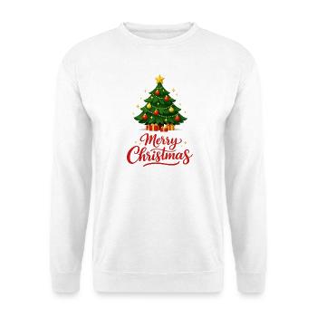 Frohe Weihnachtsbaumdekoration - Unisex Pullover - Weiß - Vorne - Alina (178cm) & Michal (187cm)