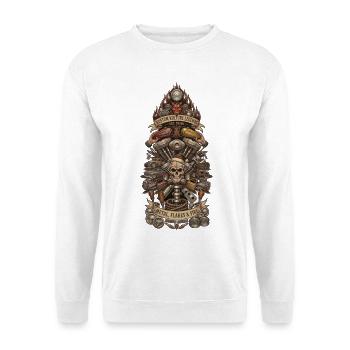 Rockabilly X Mas - Unisex Pullover - Weiß - Vorne - Alina (178cm) & Michal (187cm)