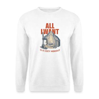 Cozy Hideout - Unisex Pullover - Weiß - Vorne - Alina (178cm) & Michal (187cm)