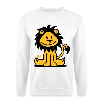 Playful Lion Cartoon Design - Unisex Sweatshirt - white - Front