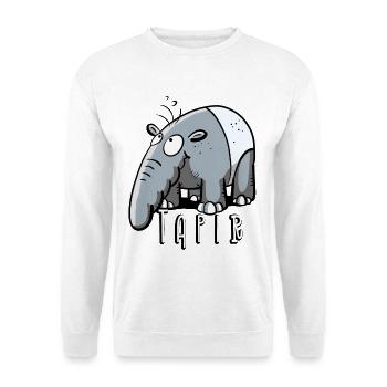 Cooler Tapir I Comic I Tiermotiv I Tiere Geschenk - Unisex Pullover - Weiß - Vorne