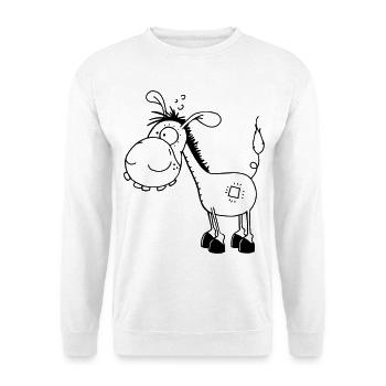 Funny little Donkey - Donkeys - Unisex Sweatshirt - white - Front