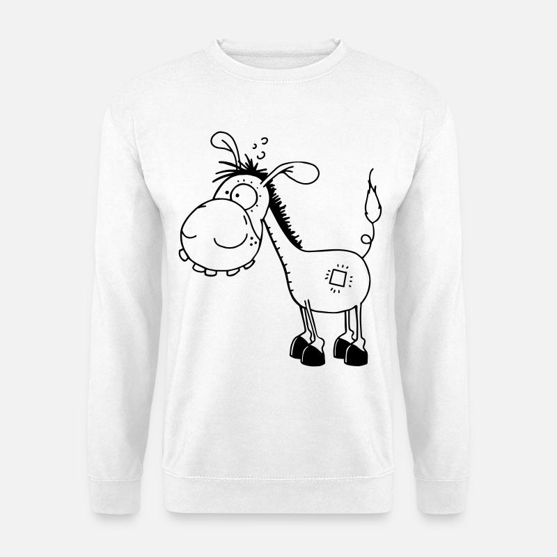 Esel - Langohresel - Eselchen - Unisex Pullover - Weiß
