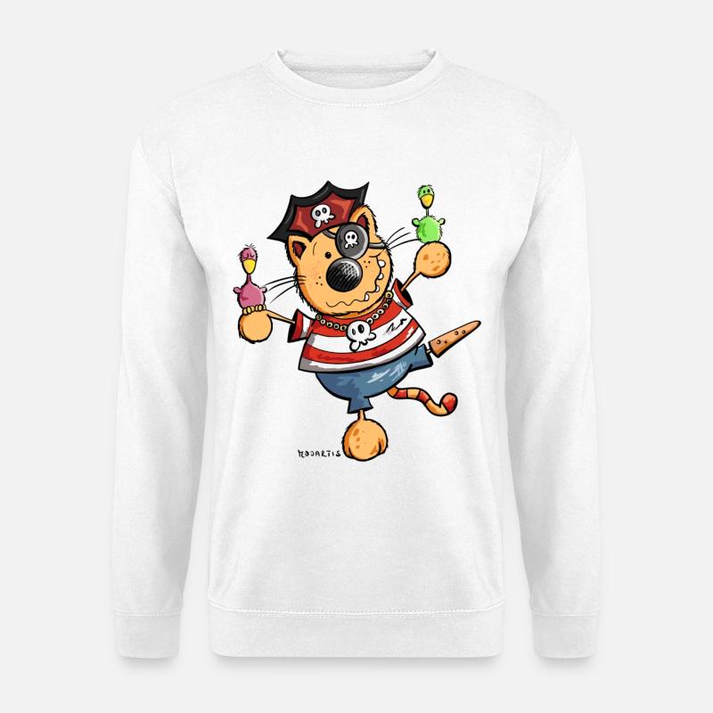Mignon chat comique - Sweat-shirt Unisexe - blanc