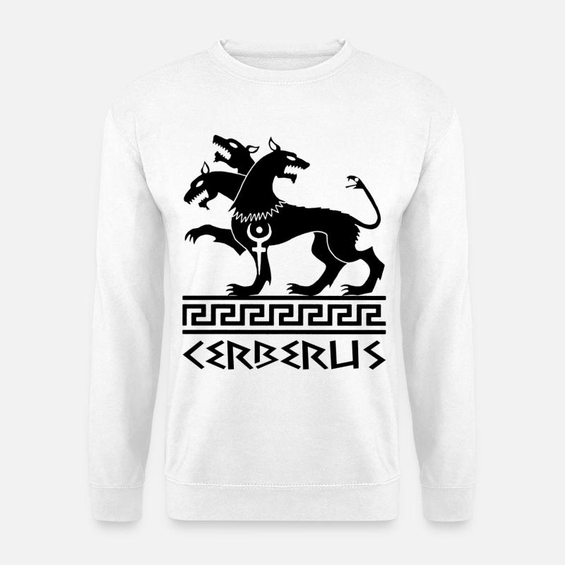 Schwarzer Hund - Unisex Pullover - Weiß