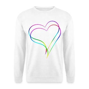 Herzen Regenbogen - Liebe - Unisex Pullover - Weiß - Vorne