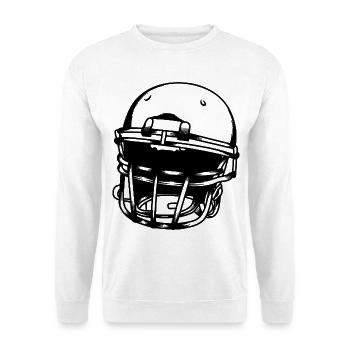 American Football Helmet Sketch - Unisex Sweatshirt - white - Front