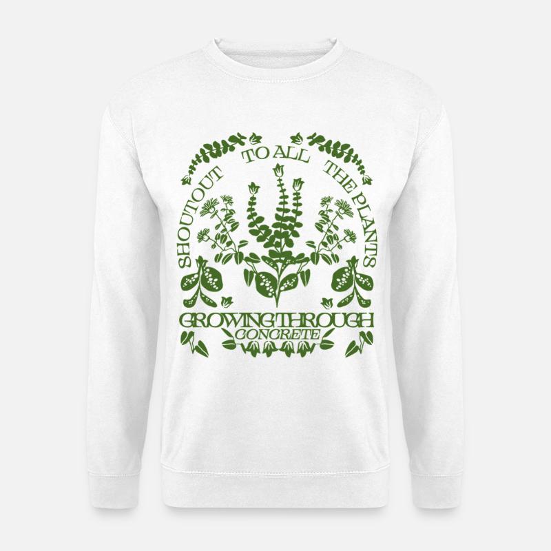 GRÜSSEN AN PFLANZEN - Unisex Pullover - Weiß