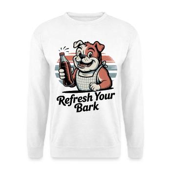 Refresh Your Bark Bulldog - Unisex Sweatshirt - white - Front