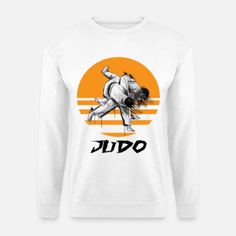 Judo martial arts motif with dynamics - Unisex Sweatshirt - white