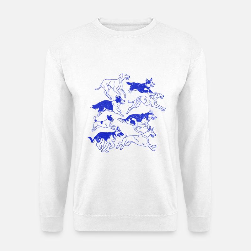 Dynamic Dog Silhouette Pack - Unisex Sweatshirt - white