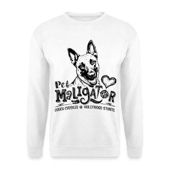 Belgischer Malinois – Haustier-Maligator - Unisex Pullover - Weiß - Vorne