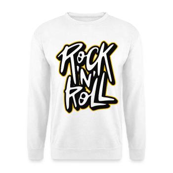 Rock 'n' Roll Graffiti-Stil Skript-Logo - Unisex Pullover - Weiß - Vorne