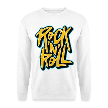Graffiti Rock 'n' Roll Text-Logo - Unisex Pullover - Weiß - Vorne