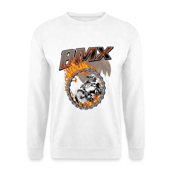 BMX Rider Fire Ring - Unisex Sweatshirt - white - Front