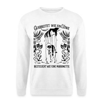Worked like a lion, - Unisex Sweatshirt - white - Front