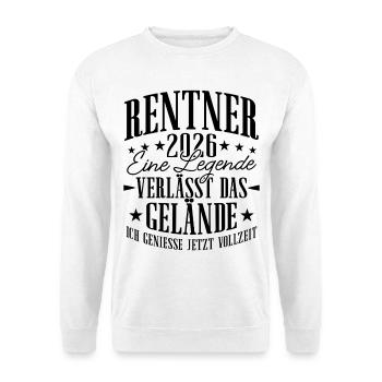 Rentner 2026 Rente Ruhestand Geschenk - Unisex Pullover - Weiß - Vorne