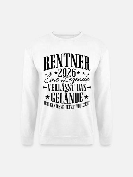 Rentner 2026 Rente Ruhestand Geschenk - Unisex Pullover - Weiß