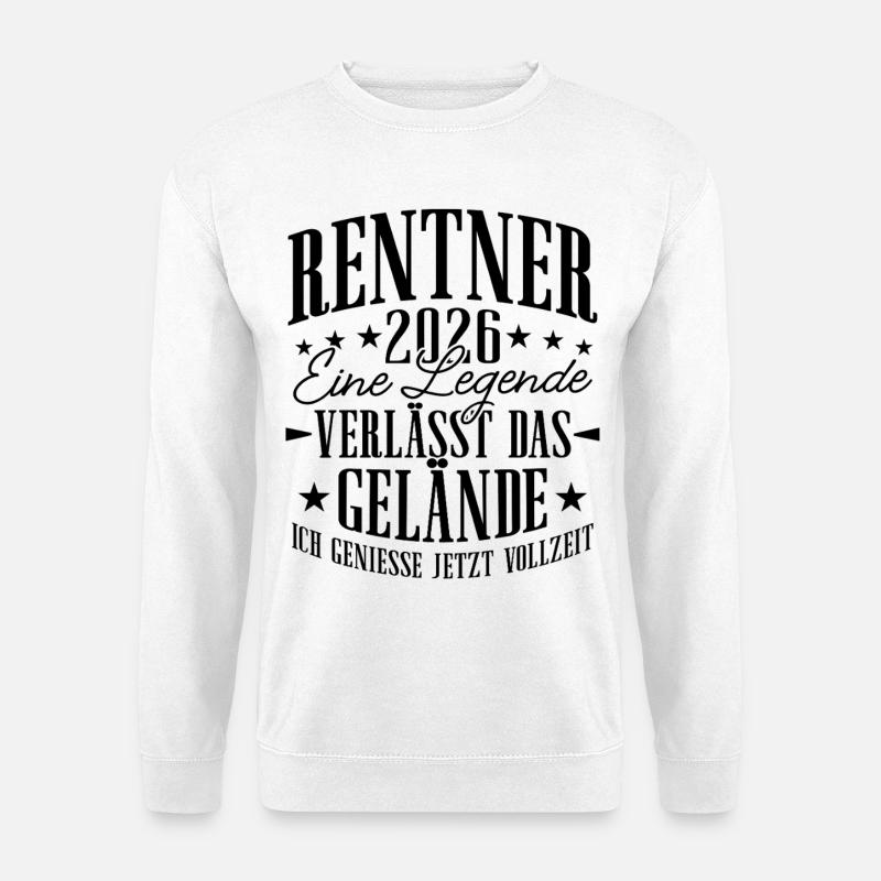 Rentner 2026 Rente Ruhestand Geschenk - Unisex Pullover - Weiß