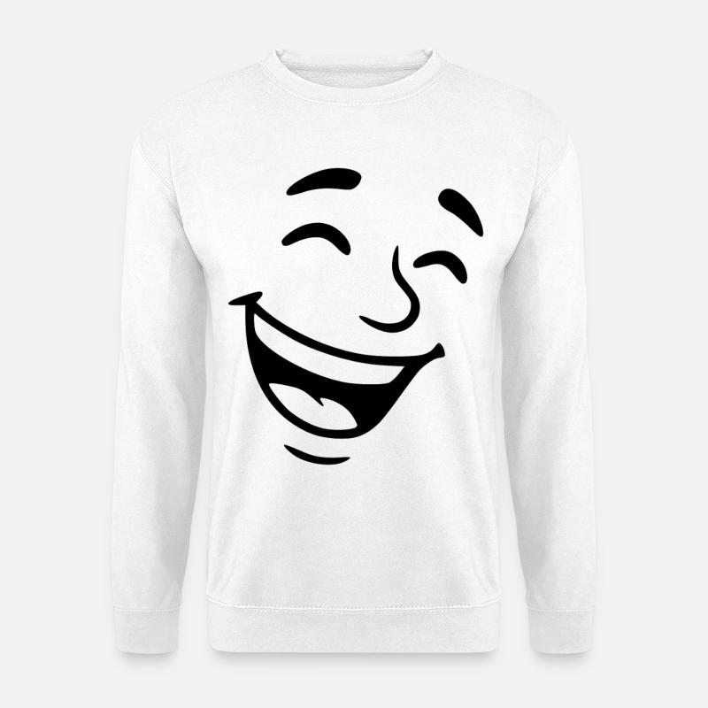 Laughing Face - Unisex Sweatshirt - white