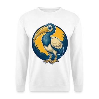 Ibis Kawaii Maskottchen Cartoon-Charakter-Clipart-Logo - Unisex Pullover - Weiß - Vorne