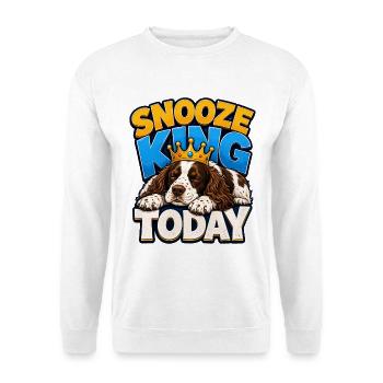 Englischer Springer-Spaniel - Unisex Pullover - Weiß - Vorne - Alina (178cm) & Michal (187cm)