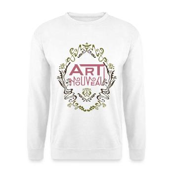 Jugendstil - Unisex Pullover - Weiß - Vorne - Alina (178cm) & Michal (187cm)