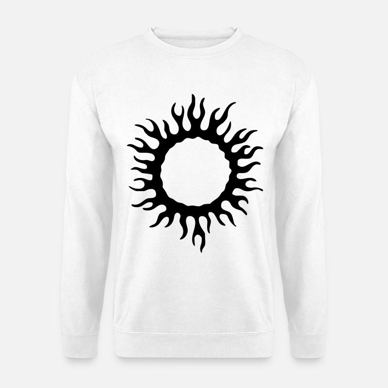 Flammenkreis Tribal - Unisex Pullover - Weiß