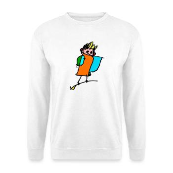 little witch on the broom - Unisex Sweatshirt - white - Front
