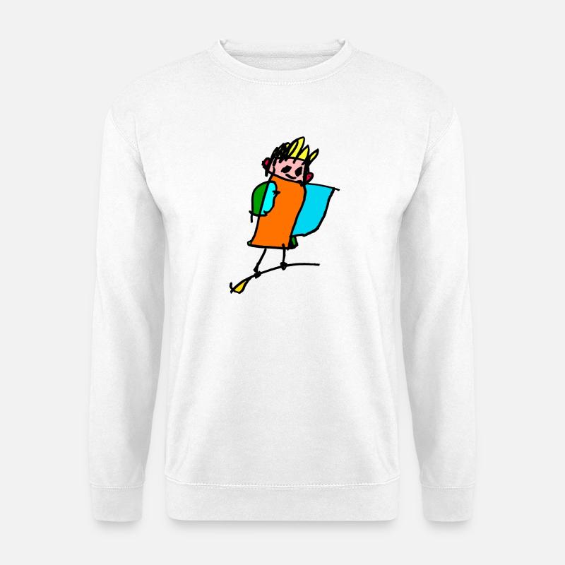 little witch on the broom - Unisex Sweatshirt - white