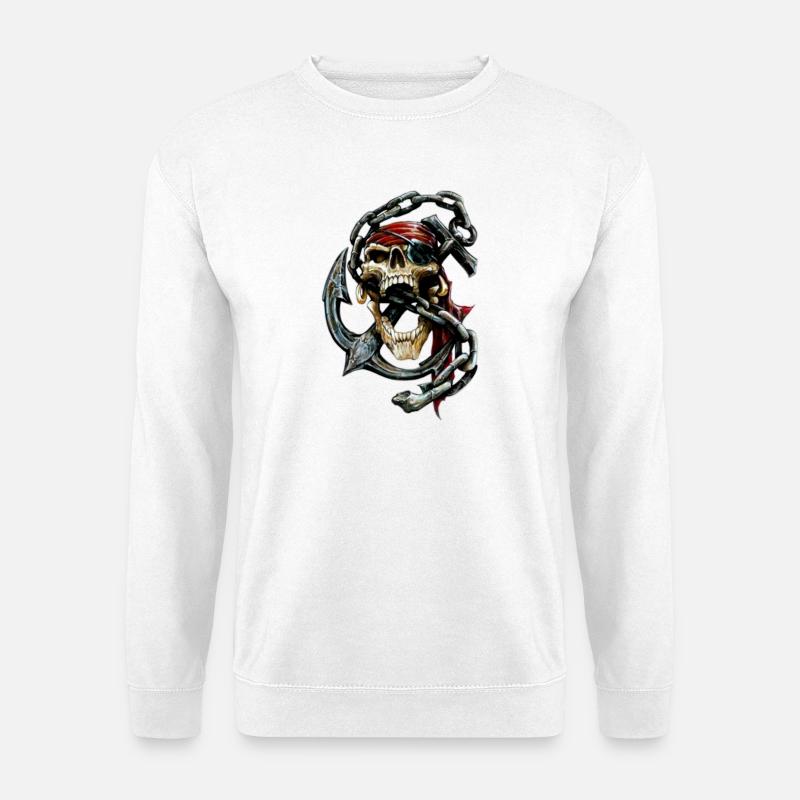 Skull Seefahrt - Unisex Pullover - Weiß