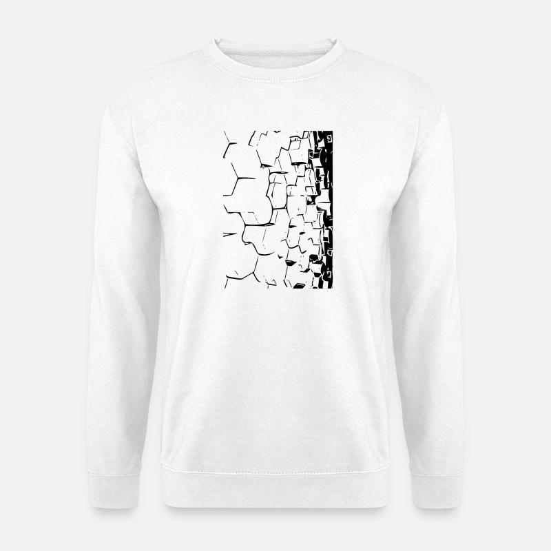 3D honeycombs - Unisex Sweatshirt - white