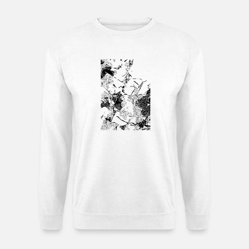 Abstract image / line / black / pattern - Unisex Sweatshirt - white